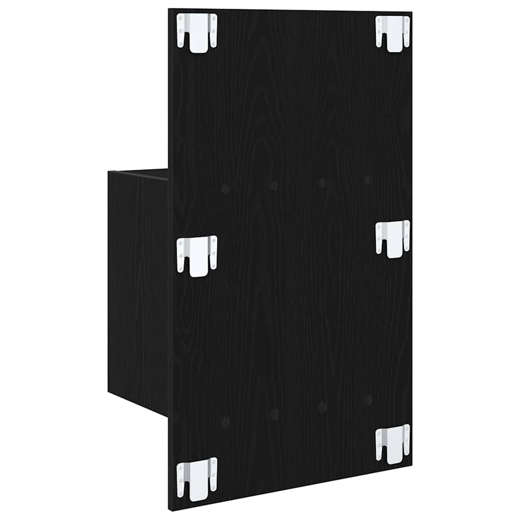Bed Cabinet 2 pcs Black oak 48.5 x 32.5 x 80 cm Engineered wood
