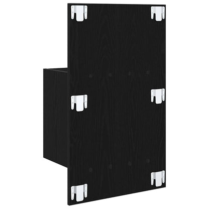 Bed Cabinet 2 pcs Black oak 48.5 x 32.5 x 80 cm Engineered wood