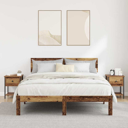 Bed Cabinet 2 pcs Old wood 40 x 39 x 40 cm Engineered wood