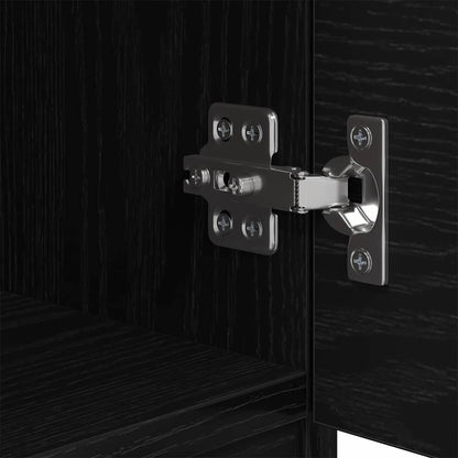 Bed Cabinet 2 pcs Black oak 40 x 39 x 40 cm Engineered wood