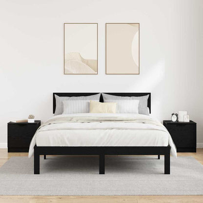 Bed Cabinet 2 pcs Black oak 40 x 39 x 40 cm Engineered wood