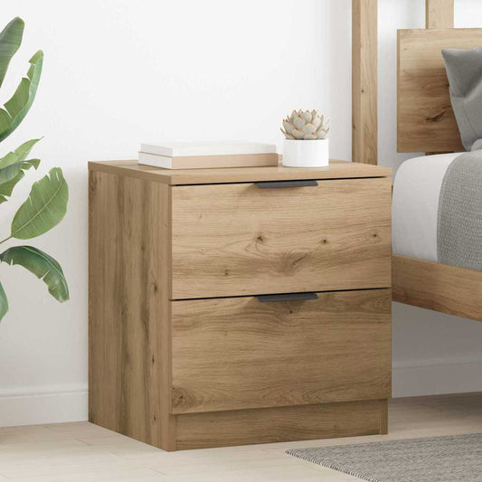 Bedside Cabinet with Drawer 2 pcs Artisan oak 45 x 39 x 50 cm