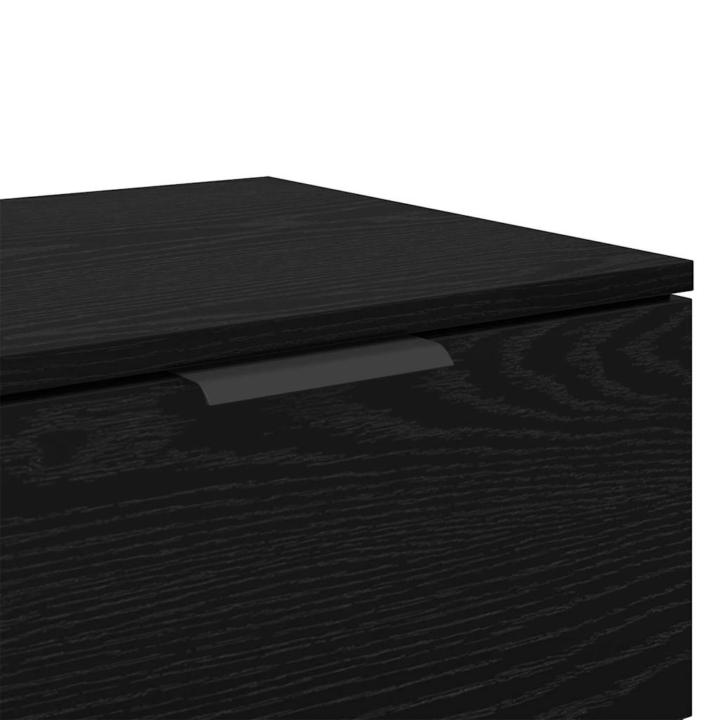 Bedside Cabinet 2 pcs Black oak 45 x 39 x 50 cm Engineered wood