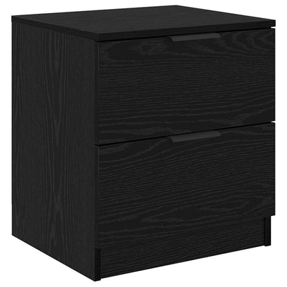 Bedside Cabinet 2 pcs Black oak 45 x 39 x 50 cm Engineered wood