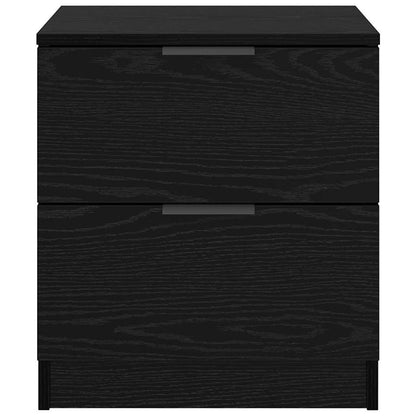 Bedside Cabinet 2 pcs Black oak 45 x 39 x 50 cm Engineered wood
