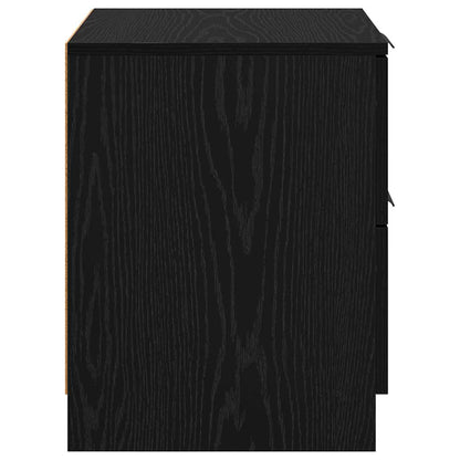 Bedside Cabinet 2 pcs Black oak 45 x 39 x 50 cm Engineered wood