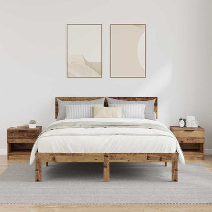 Bed Cabinet 2 pcs Old wood 40 x 39 x 40 cm Engineered wood