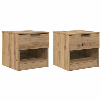 Bed Cabinet 2 pcs Artisan oak 40 x 39 x 40 cm Engineered wood