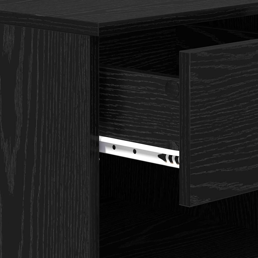 Bed Cabinet 2 pcs Black oak 40 x 39 x 40 cm Engineered wood