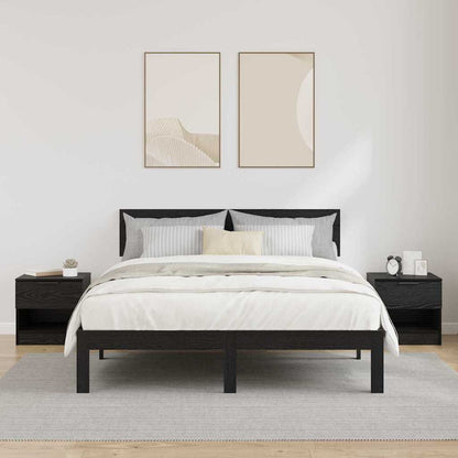 Bed Cabinet 2 pcs Black oak 40 x 39 x 40 cm Engineered wood