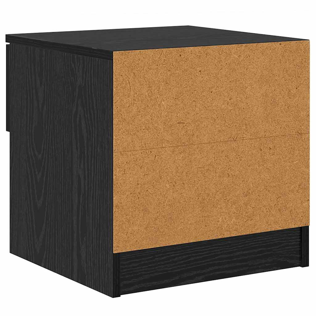 Bed Cabinet 2 pcs Black oak 40 x 39 x 40 cm Engineered wood