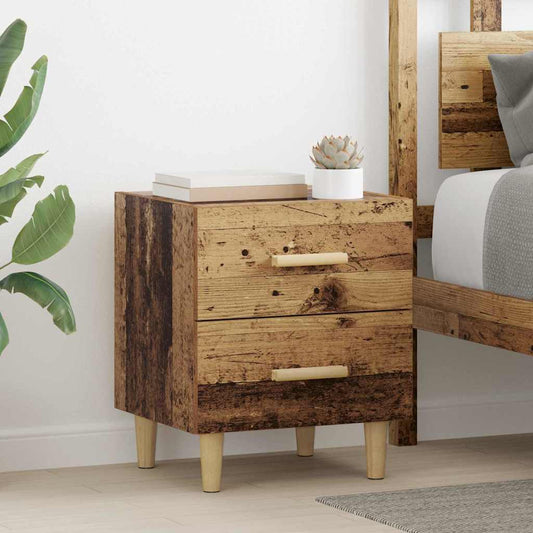 Bed Cabinet 2 pcs Old wood 40 x 35 x 47.5 cm Engineered wood