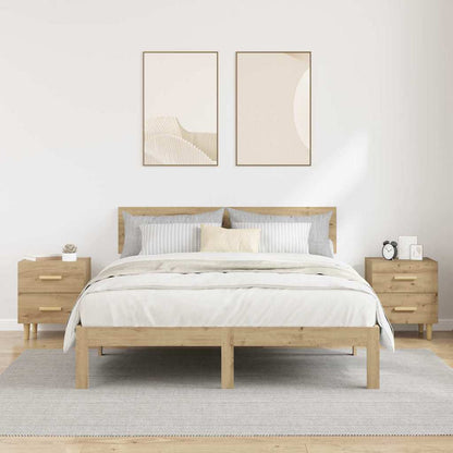 Bed Cabinet 2 pcs Artisan oak 40 x 35 x 47.5 cm Engineered wood