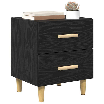 Bed Cabinet Black oak 40 x 35 x 47.5 cm Engineered wood