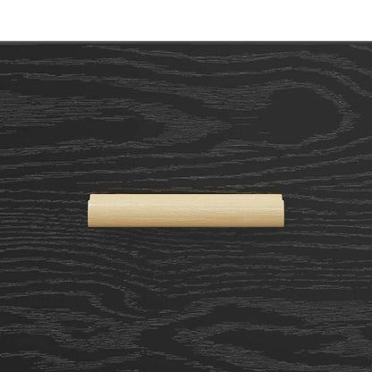 Bedside Cabinet Black oak 40 x 35 x 47.5 cm Engineered wood