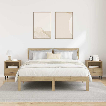 Bedside Cabinet with Drawer 2 pcs Artisan oak 40 x 35 x 47.5 cm