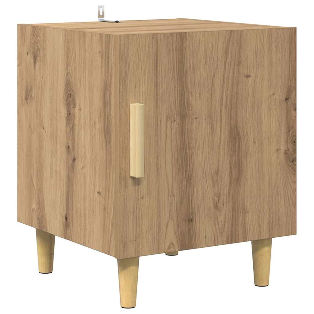 Bedside Cabinet Wall-mounted 2 pcs Artisan Oak 40 x 40 x 50 cm
