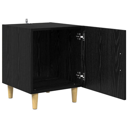 Bedside Cabinet Black Oak 40 x 40 x 50 cm Engineered Wood