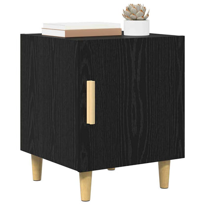 Bedside Cabinet Black Oak 40 x 40 x 50 cm Engineered Wood