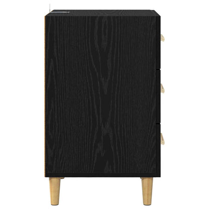 Bedside Cabinet Black oak 40 x 40 x 66 cm Engineered wood