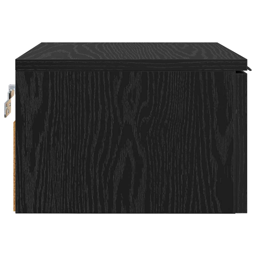 Bedside Cabinet 2 pcs Black oak 34 x 30 x 20 cm Engineered wood