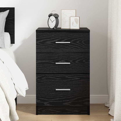 Bedside Cabinet Black oak 40 x 40 x 63 cm Engineered wood