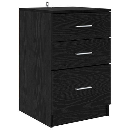 Bedside Cabinet Black oak 40 x 40 x 63 cm Engineered wood