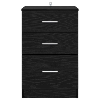 Bedside Cabinet Black oak 40 x 40 x 63 cm Engineered wood