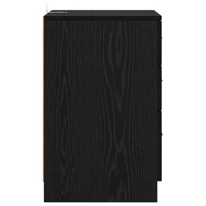 Bedside Cabinet Black oak 40 x 40 x 63 cm Engineered wood