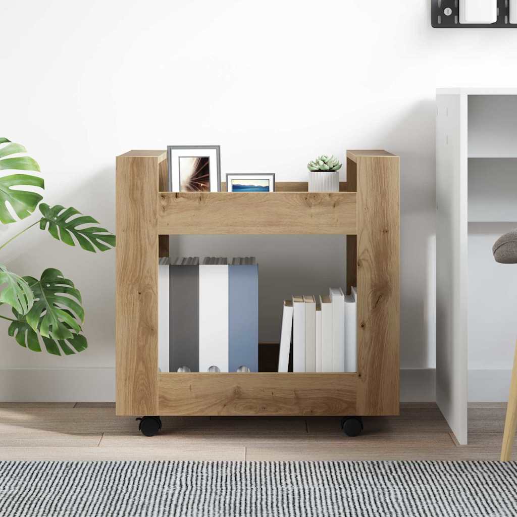 Desk Trolley Artisan Oak 60 x 45 x 60 cm Engineered Wood