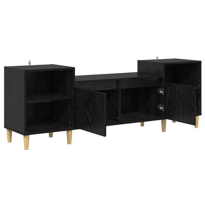 TV Cabinet Black Oak 160 x 35 x 55 cm Engineered Wood