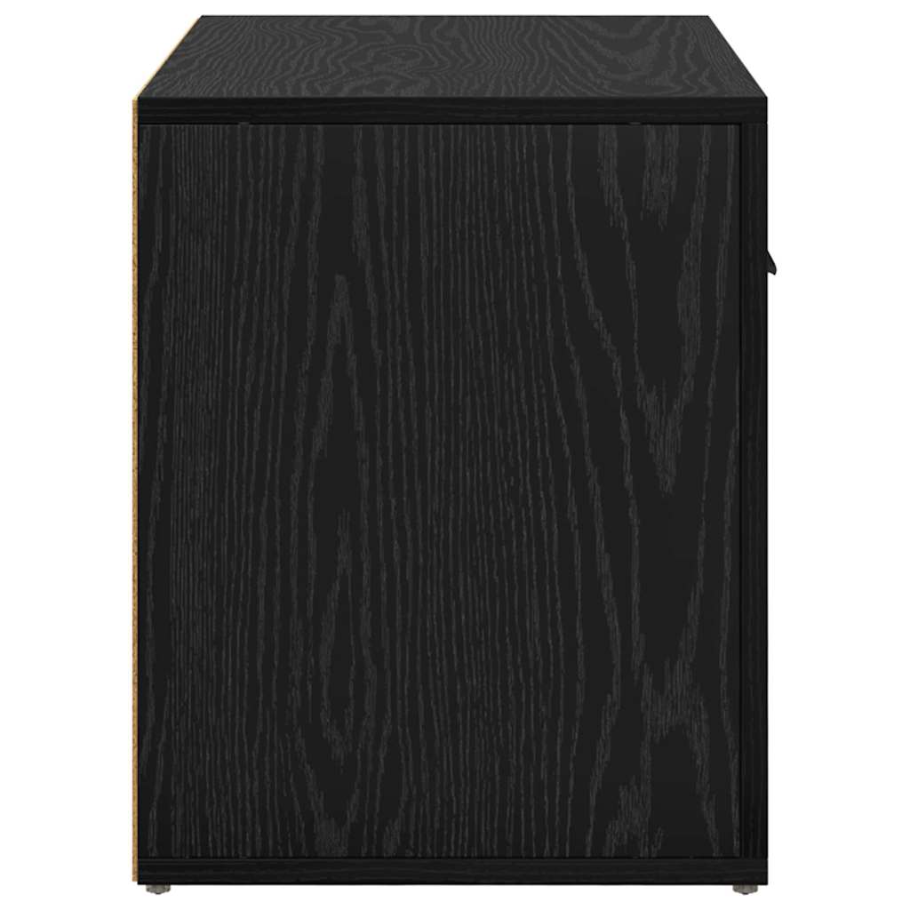 Bedside Cabinet Black oak 60 x 36 x 45 cm Engineered wood