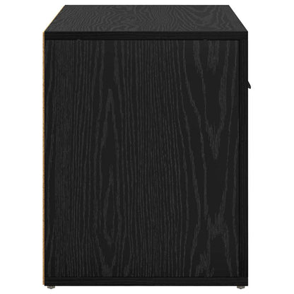 Bedside Cabinet Black oak 60 x 36 x 45 cm Engineered wood