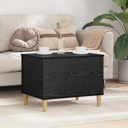 Bedside Cabinet Black oak 60 x 44.5 x 45 cm Engineered wood