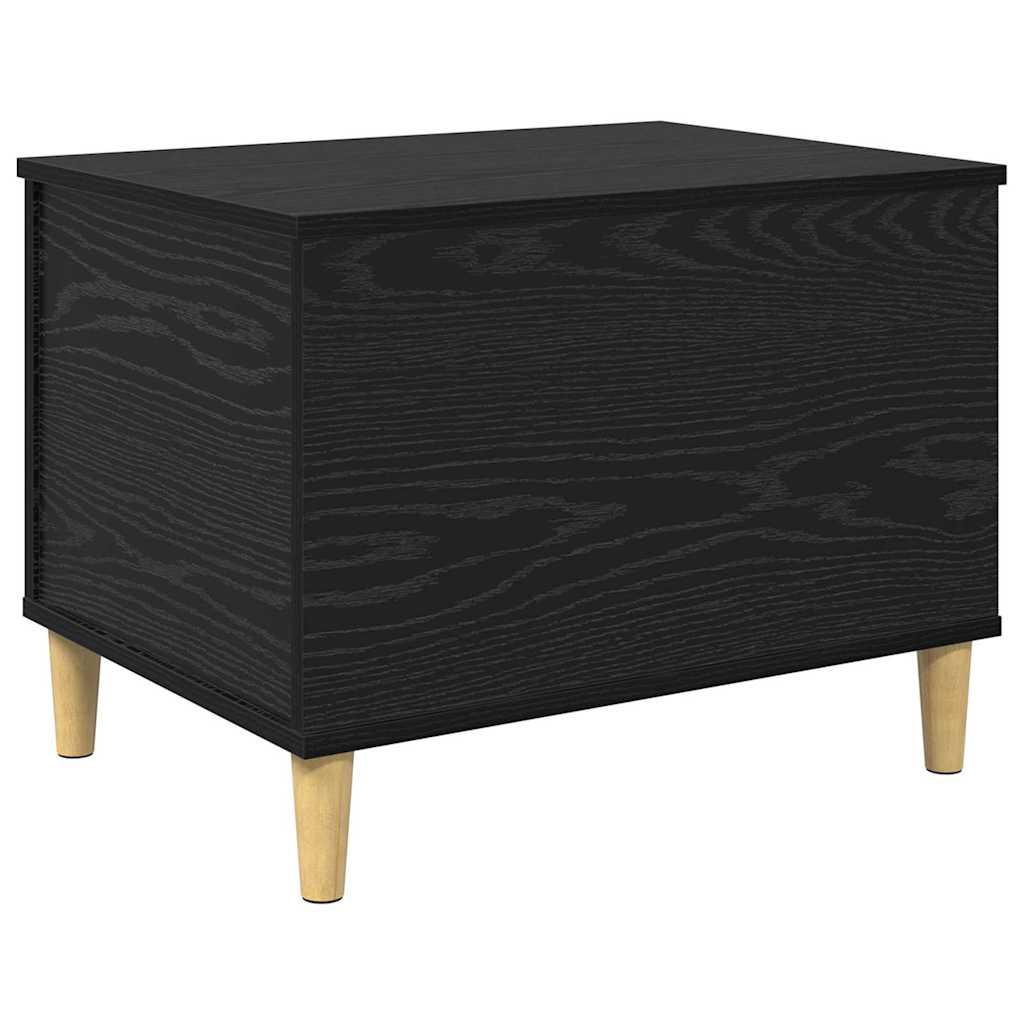 Bedside Cabinet Black oak 60 x 44.5 x 45 cm Engineered wood