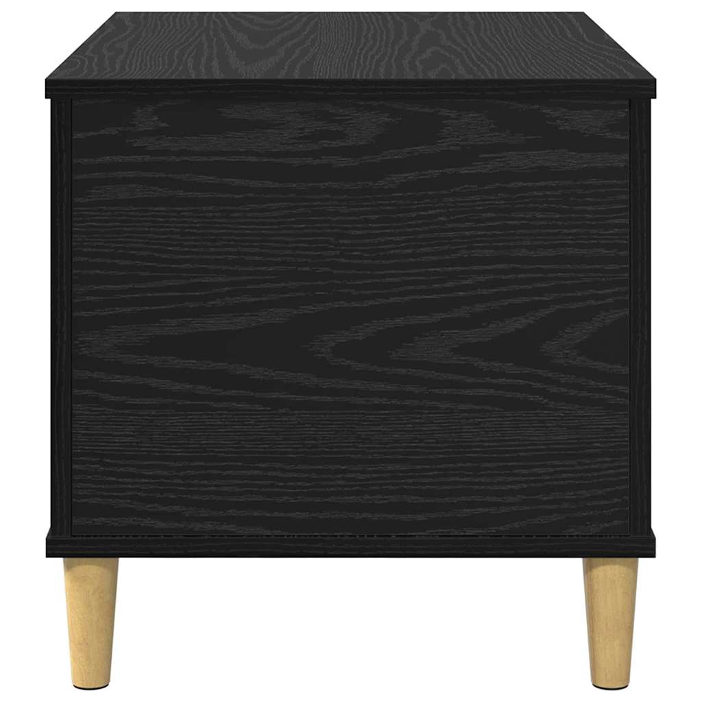 Bedside Cabinet Black oak 60 x 44.5 x 45 cm Engineered wood