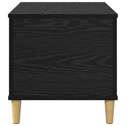 Bedside Cabinet Black oak 60 x 44.5 x 45 cm Engineered wood