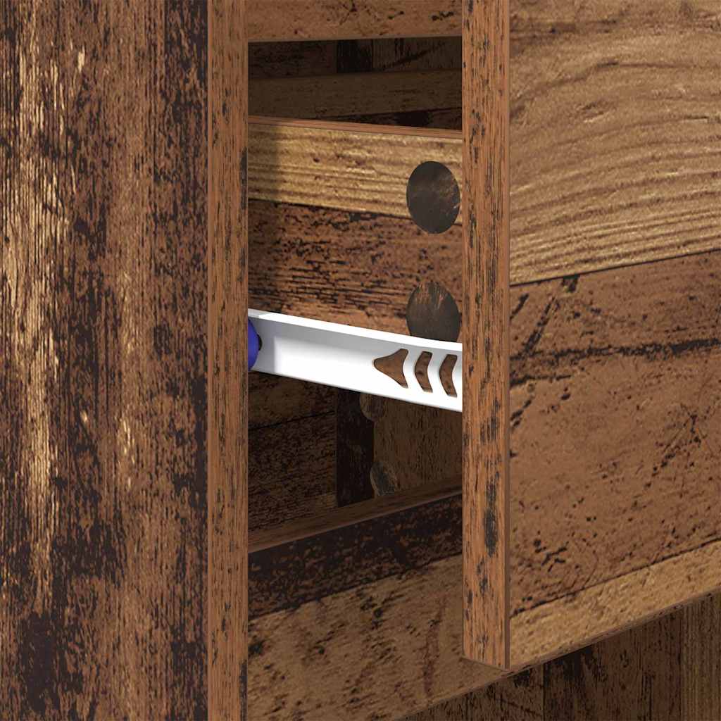 Bedside Cabinet 2 pcs Old wood 40 x 35 x 70 cm Engineered wood