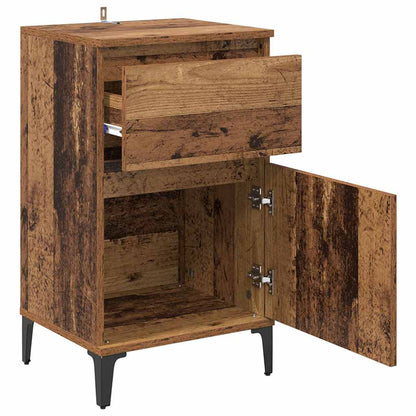 Bedside Cabinet 2 pcs Old wood 40 x 35 x 70 cm Engineered wood