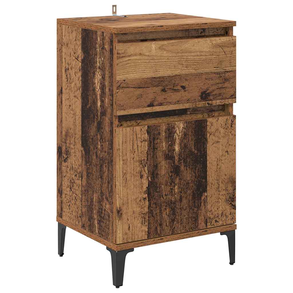 Bedside Cabinet 2 pcs Old wood 40 x 35 x 70 cm Engineered wood