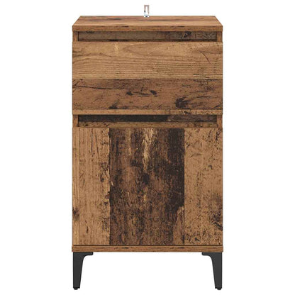 Bedside Cabinet 2 pcs Old wood 40 x 35 x 70 cm Engineered wood