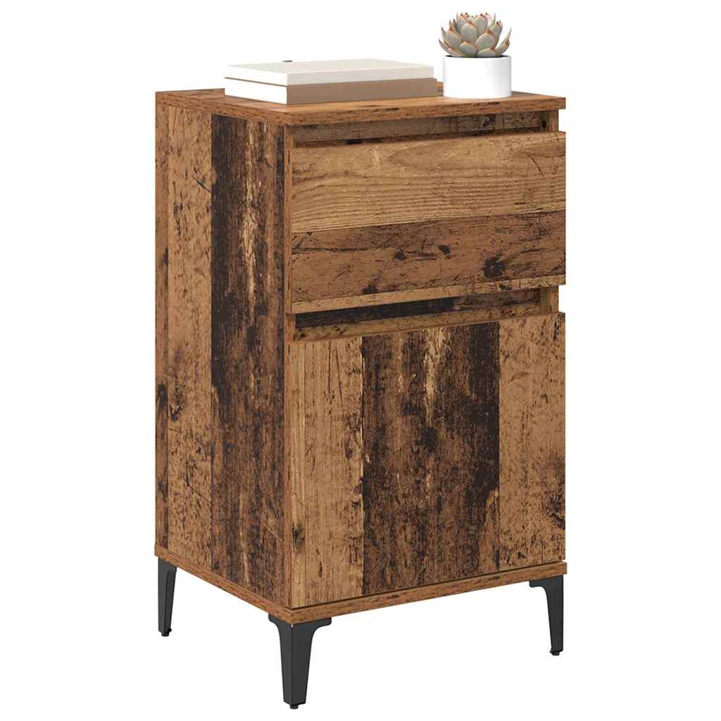 Bedside Cabinet 2 pcs Old wood 40 x 35 x 70 cm Engineered wood