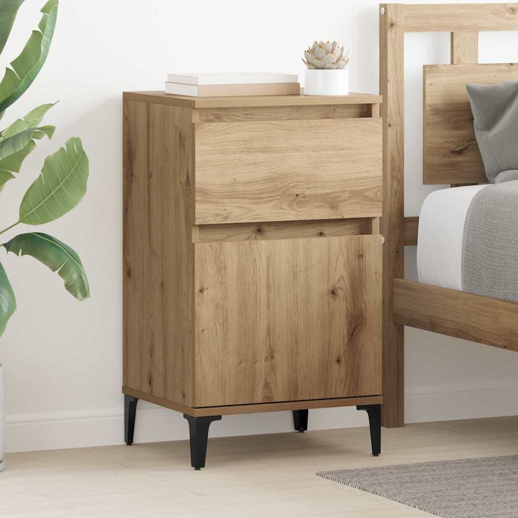 Bedside Cabinet with Drawer 2 pcs Artisan oak 40 x 35 x 70 cm