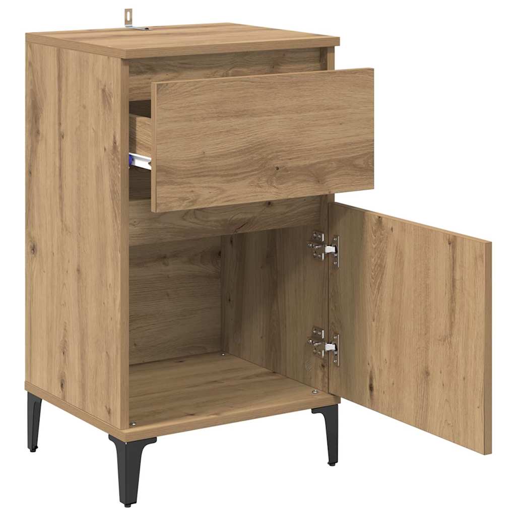 Bedside Cabinet with Drawer 2 pcs Artisan oak 40 x 35 x 70 cm