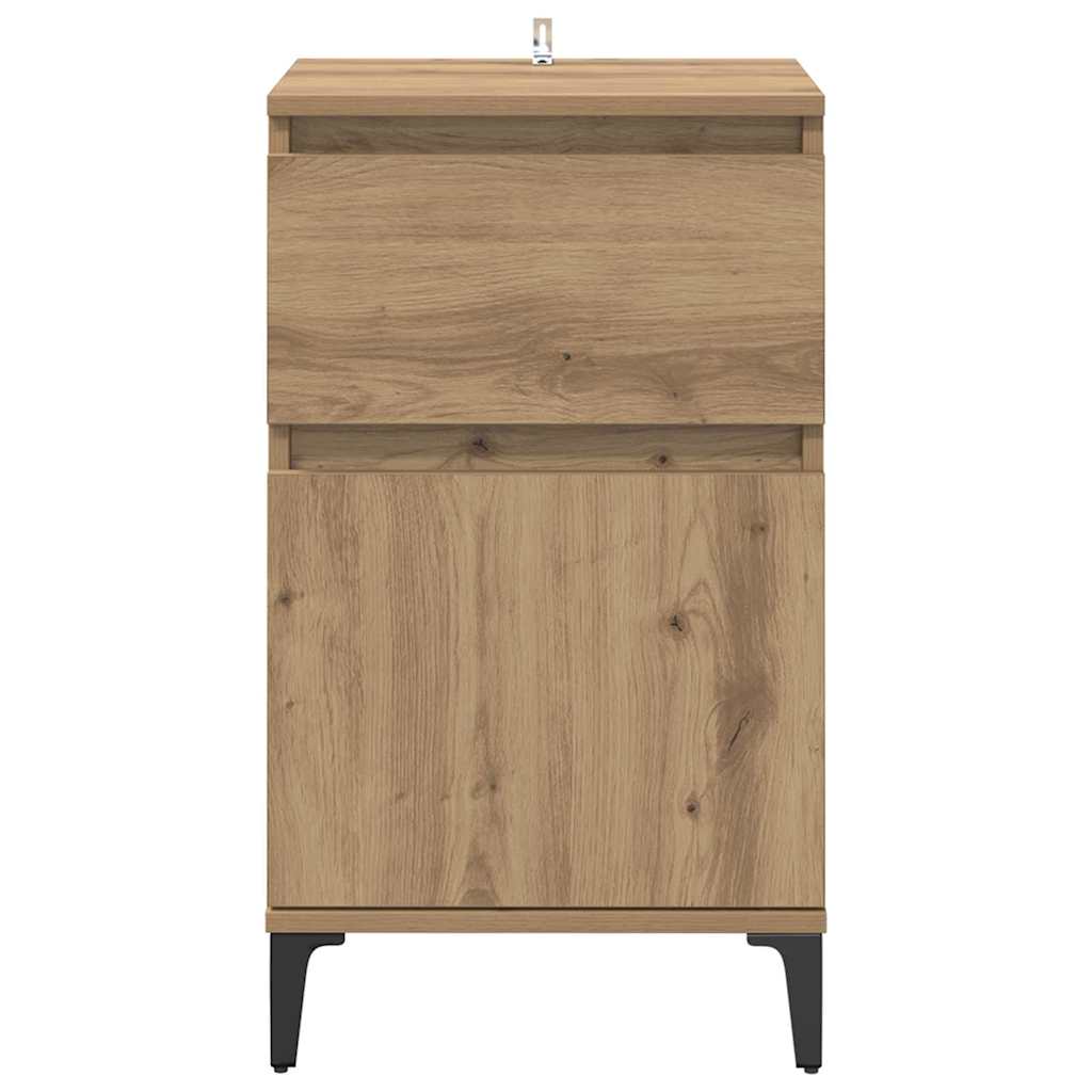 Bedside Cabinet with Drawer 2 pcs Artisan oak 40 x 35 x 70 cm