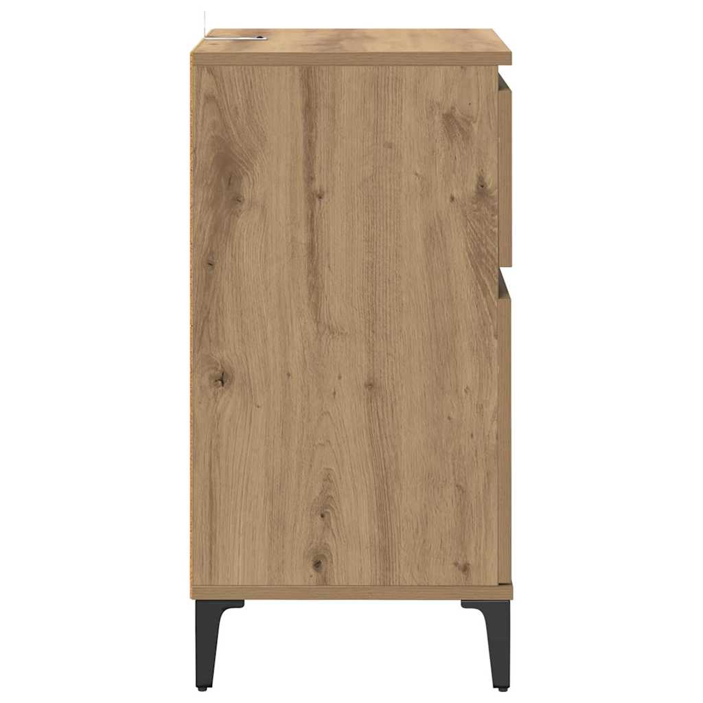 Bedside Cabinet with Drawer 2 pcs Artisan oak 40 x 35 x 70 cm