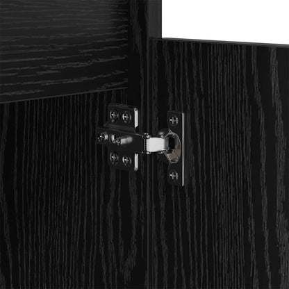 Bedside Cabinet Black oak 40 x 35 x 70 cm Engineered wood