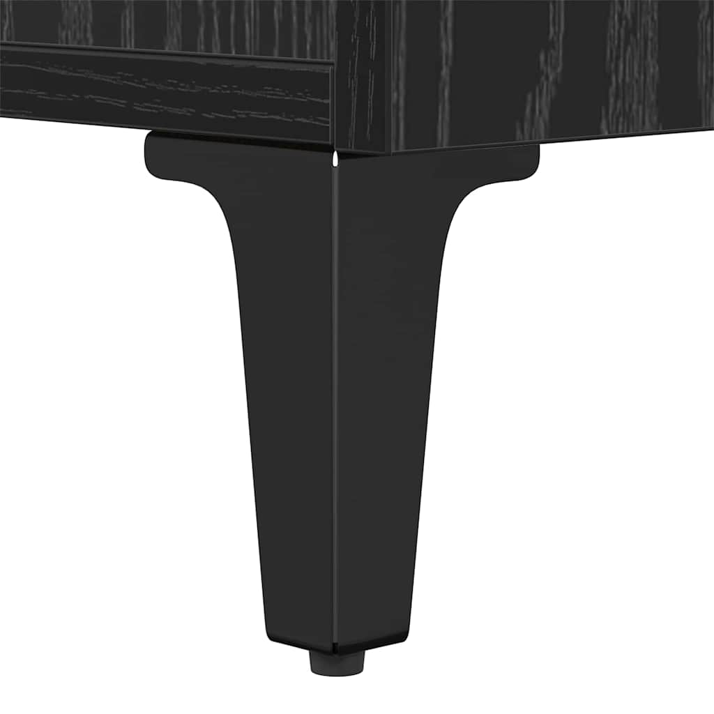 Bedside Cabinet Black oak 40 x 35 x 70 cm Engineered wood