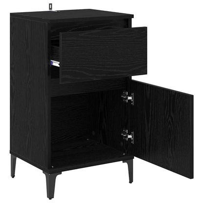 Bedside Cabinet Black oak 40 x 35 x 70 cm Engineered wood