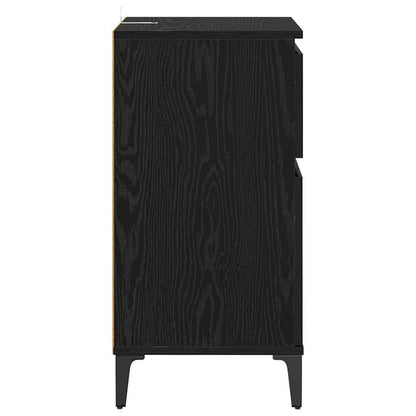 Bedside Cabinet Black oak 40 x 35 x 70 cm Engineered wood